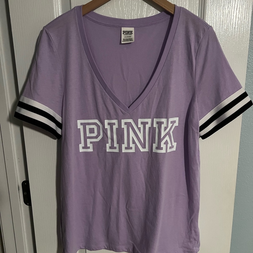 PINK Victoria's Secret Lavender V-Neck Jersey